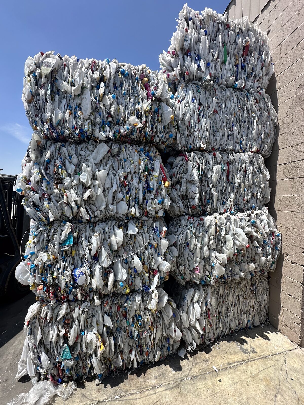 Baled plastic bottles